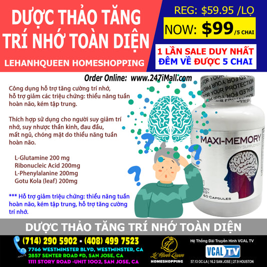 All Natural Maxi Memory - Dược Thảo Tăng Trí Nhớ Toàn Diện