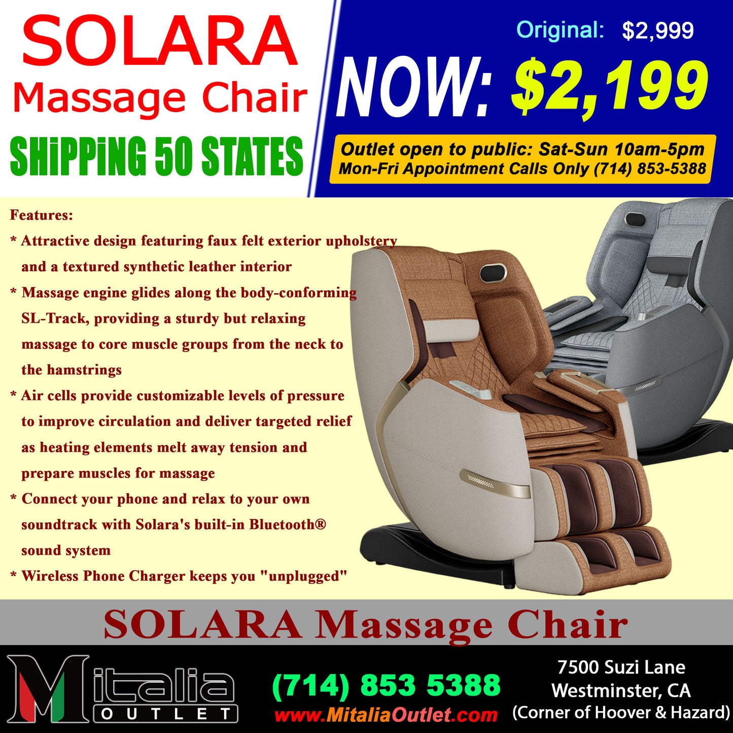 SOLARA Massage Chair