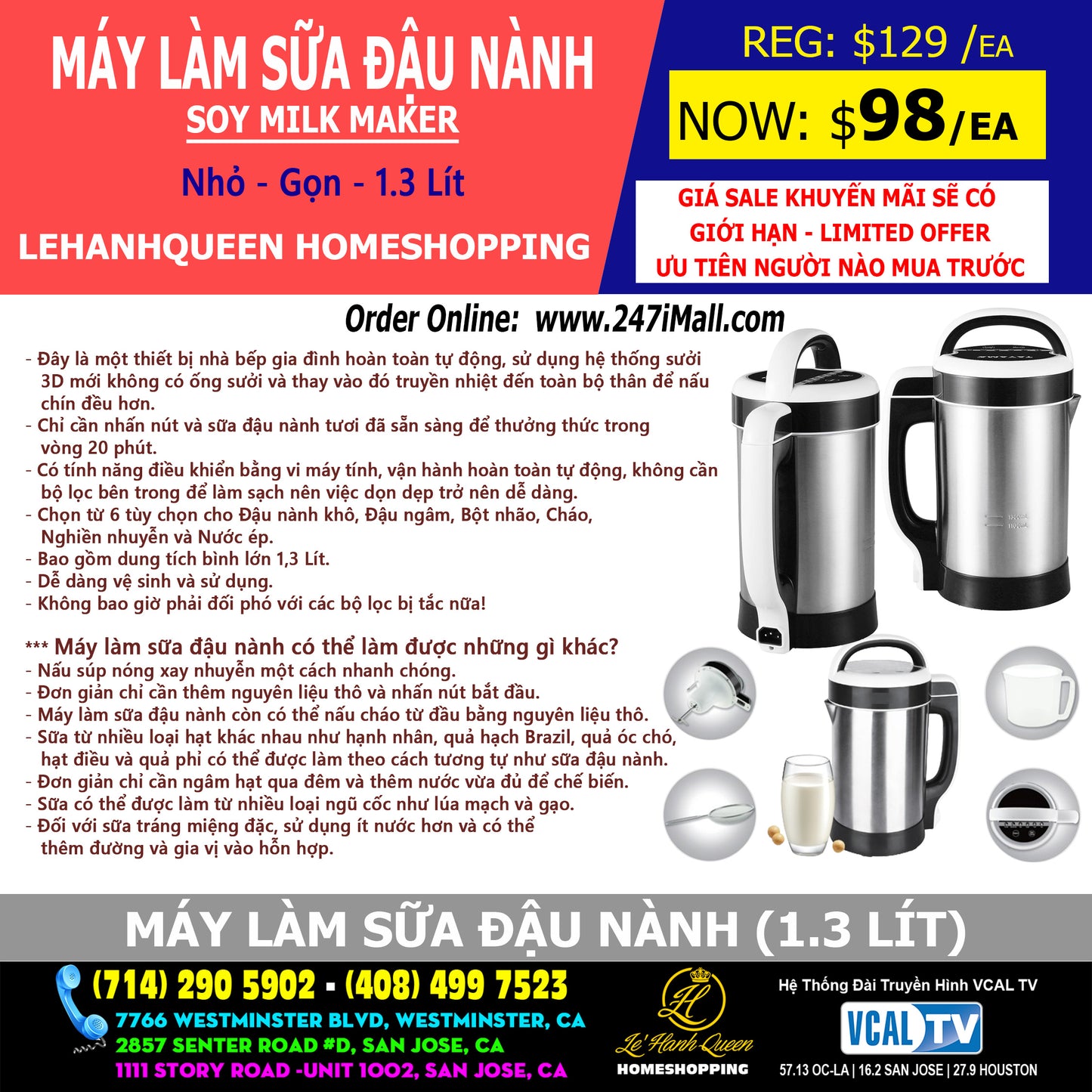 Soy Milk Maker - Máy Làm Sữa Đậu Nành
