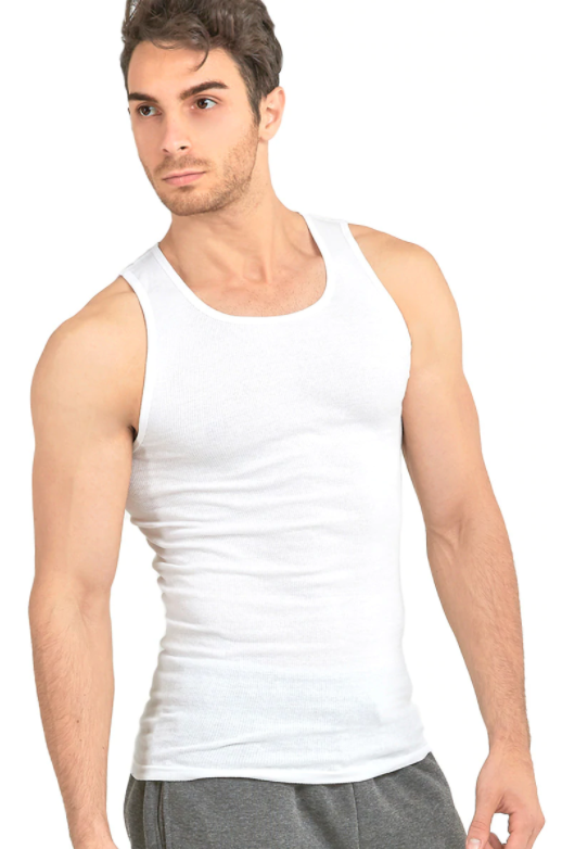 KNOCKER MEN'S WHITE A-SHIRTS