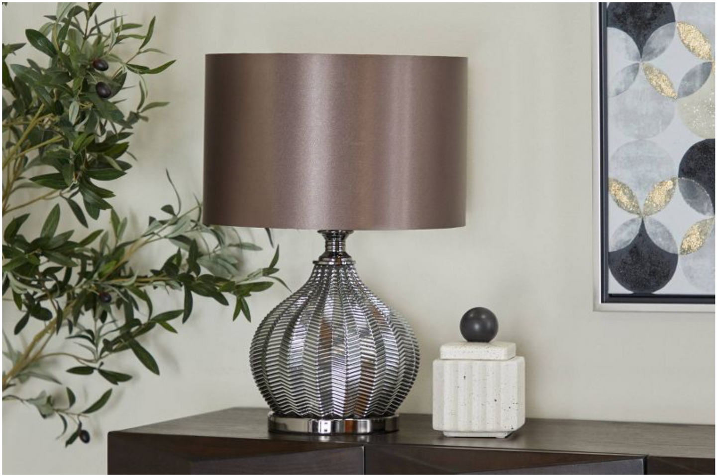 Transitional Polyester Table Lamp Olivia & May