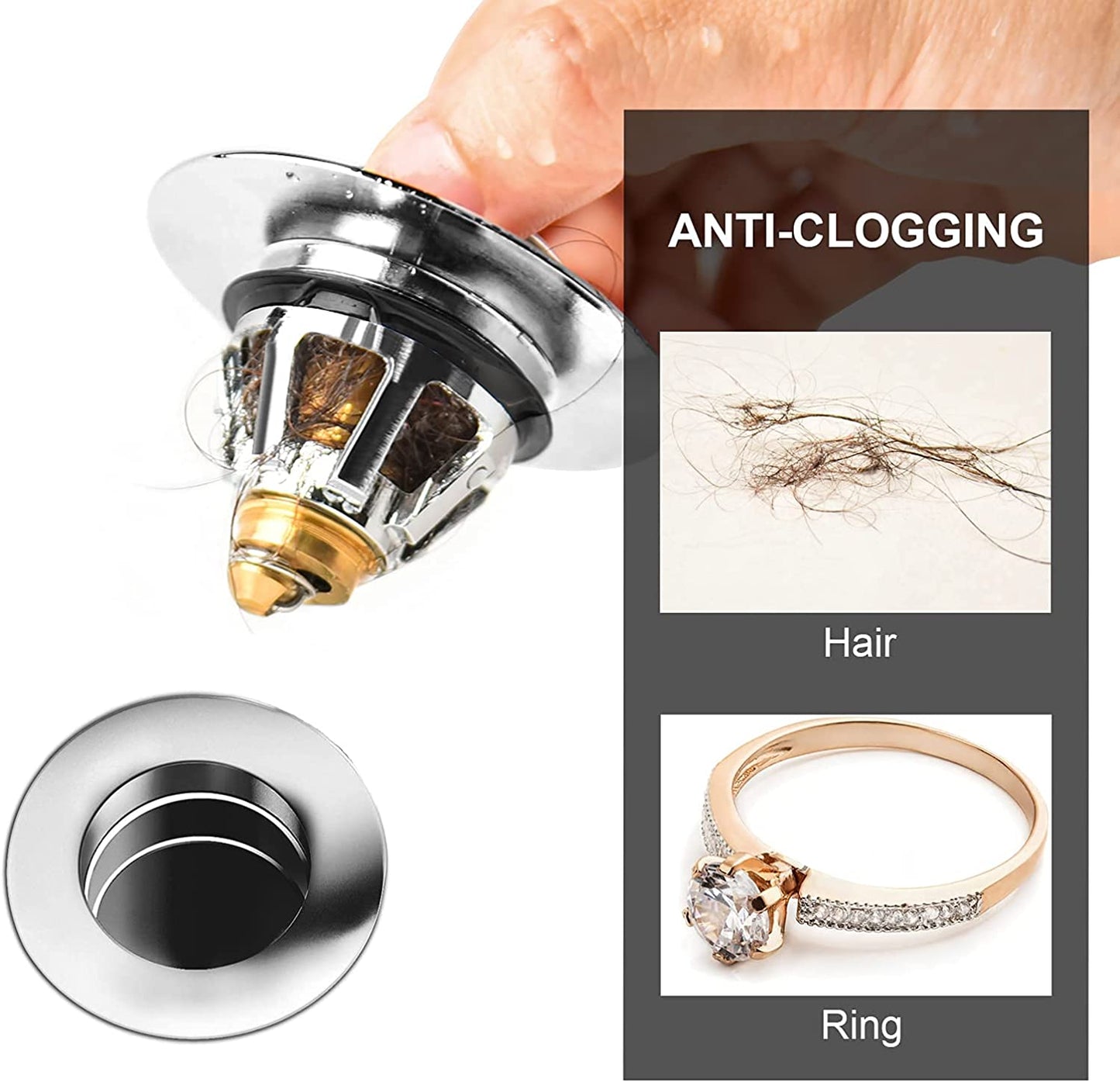 Stainless Steel Anti Clogging Drain Stopper