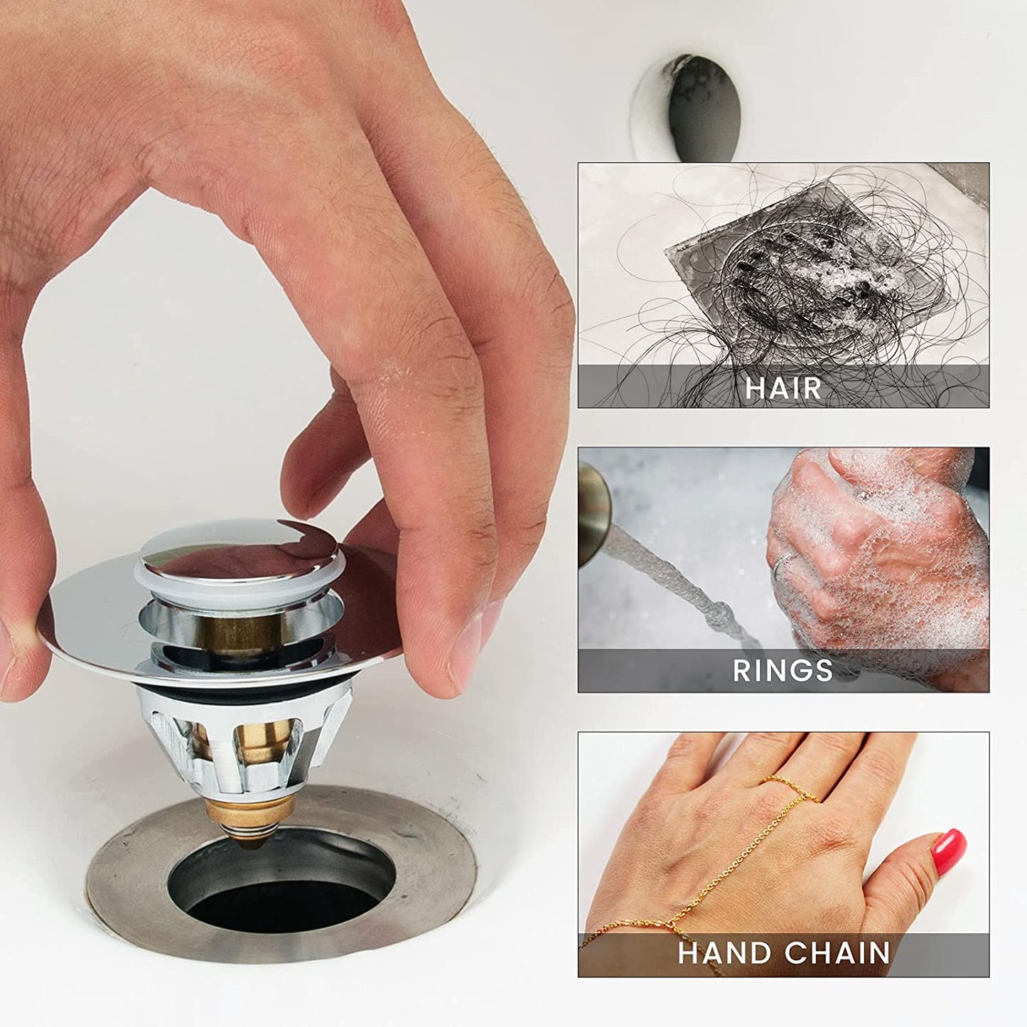 Stainless Steel Anti Clogging Drain Stopper