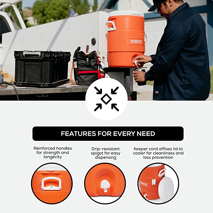 5 Gallon Orange Water Cooler
