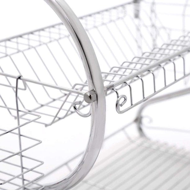 2-Tier Dish Drying Rack with Drainboard