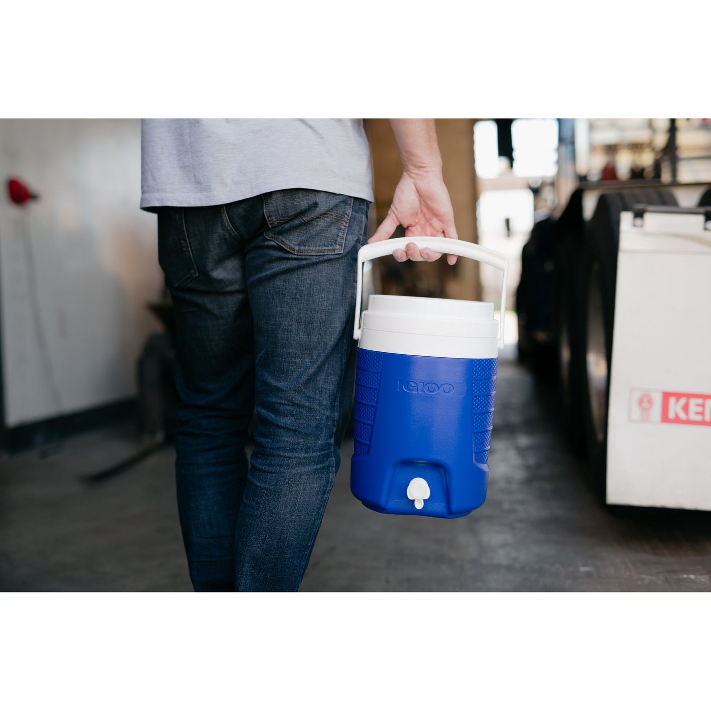 2 Gallon Blue Water Cooler