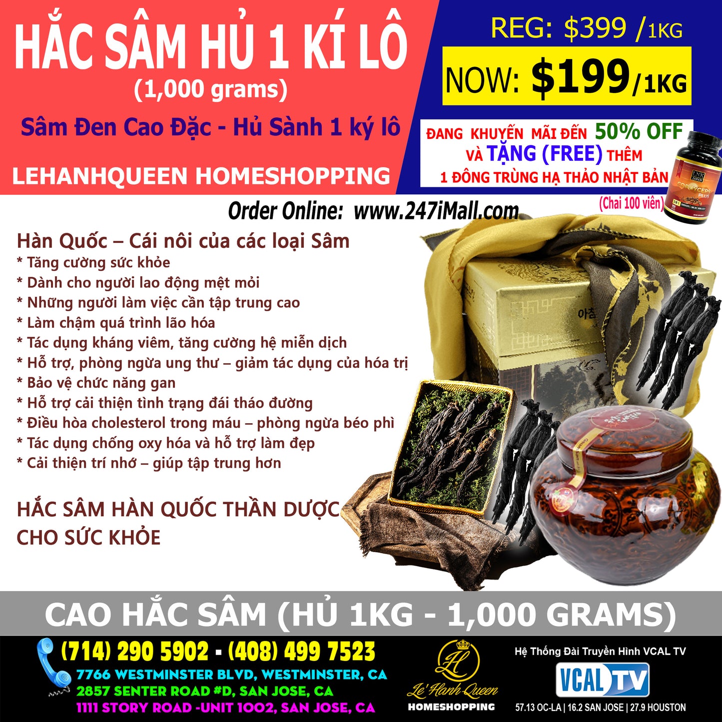 Black Ginseng - Hắc Sâm Hủ 1 kg