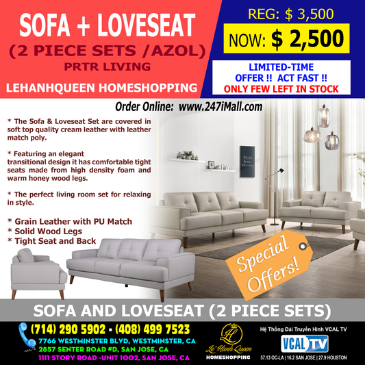 Bo Sofa Anzio L7120 (PORTER) Sofa + Love seat