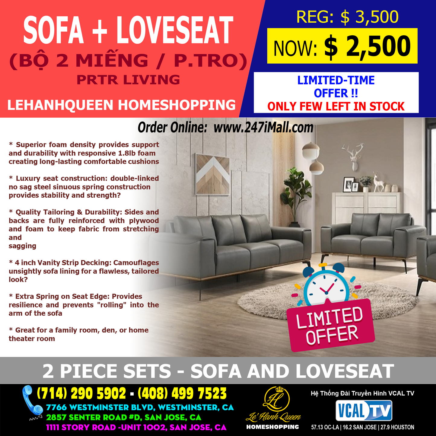 Bo Sofa Pietro (PORTER) Sofa + Love seat