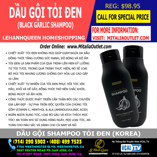 Black Garlic Shampoo - Dầu Gội Đầu Tỏi Đen