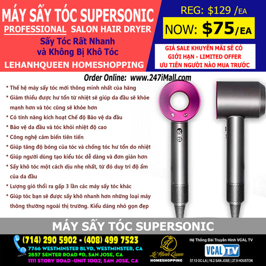 Supersonic Hair Dryer - Máy Sấy Tóc Supersonic