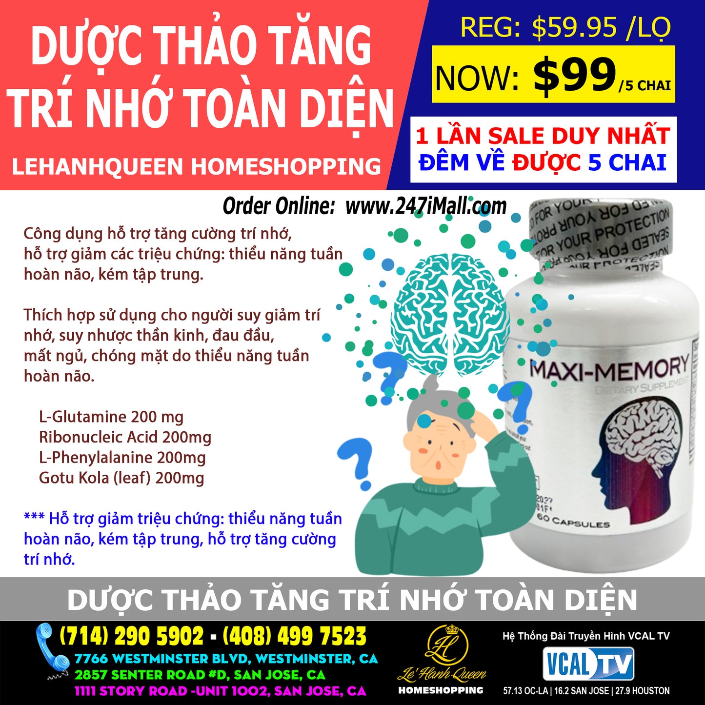 All Natural Maxi Memory - Dược Thảo Tăng Trí Nhớ Toàn Diện