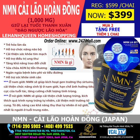 NMN+ Nicotinamide Mononucleotide - NMN Cải Lão Hoàn Đồng