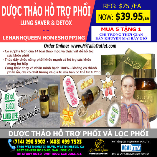 SUGOI Lung Saver & Detox - Dược Thảo Hỗ Trợ Phổi