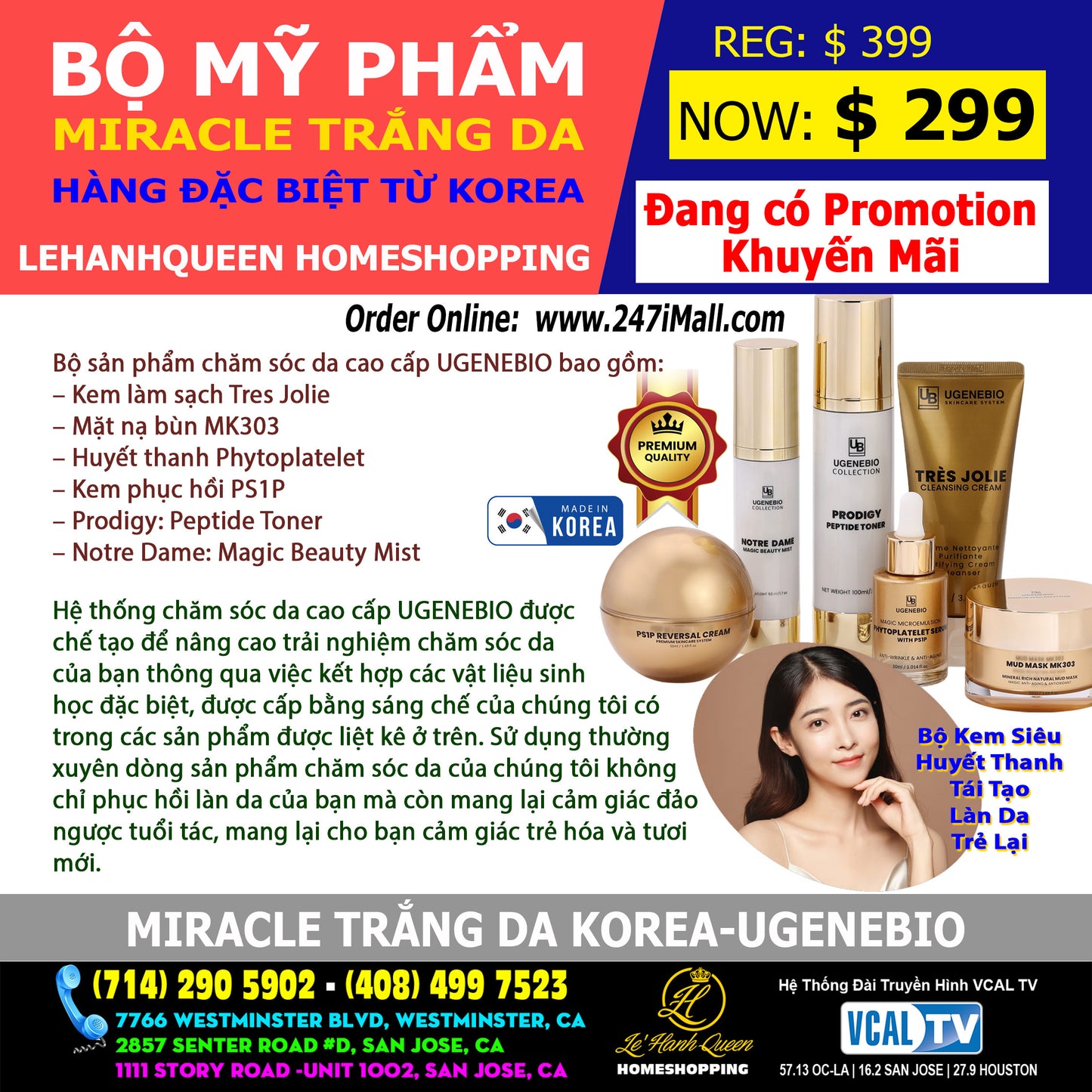 Bộ Mỹ Phẩm "Miracle Trắng Da" Special Product của Korea