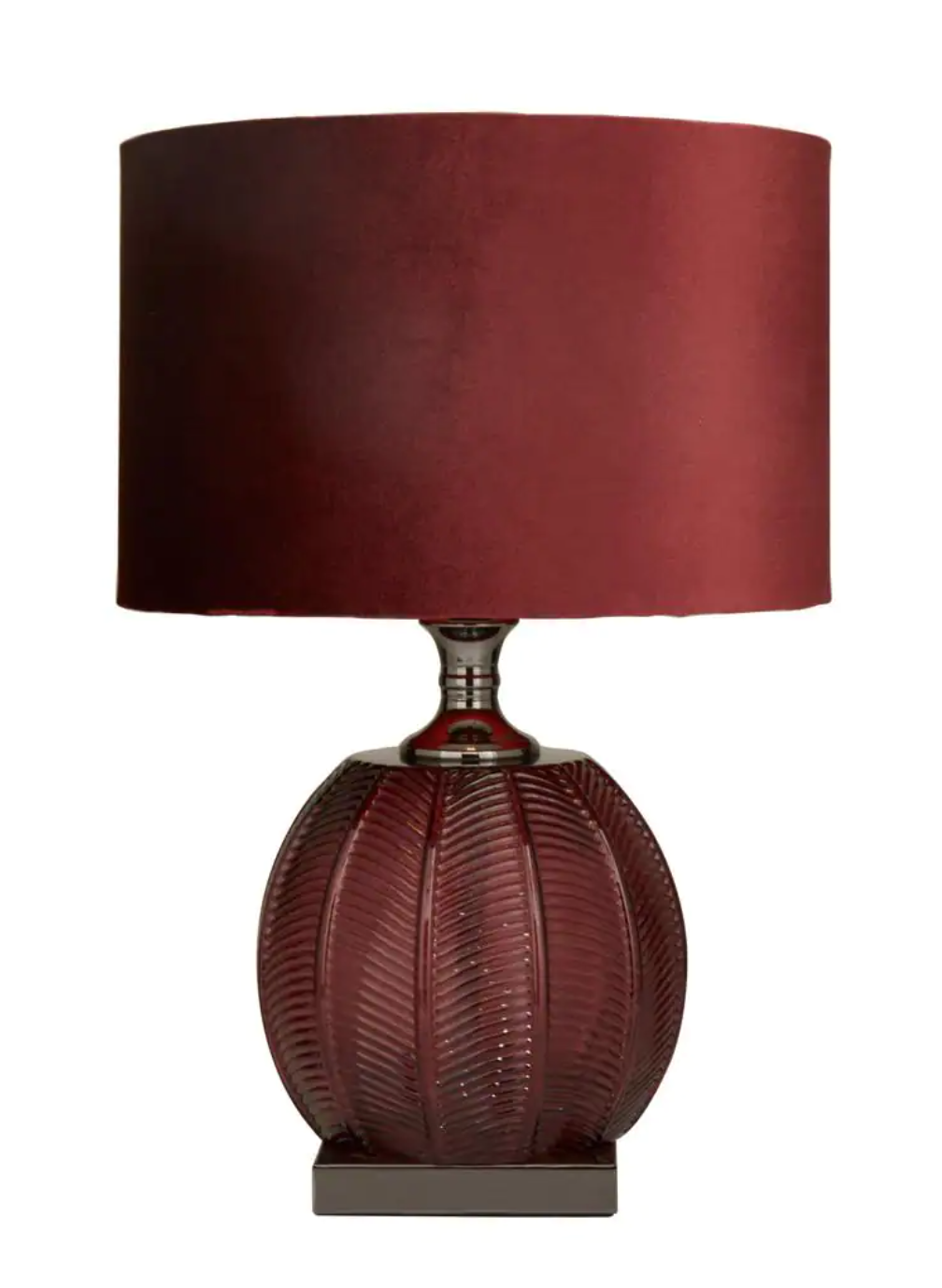 Red Velvet Glam Table Lamp