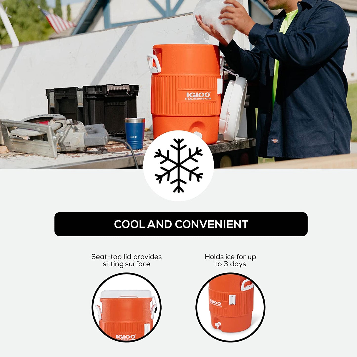 5 Gallon Orange Water Cooler